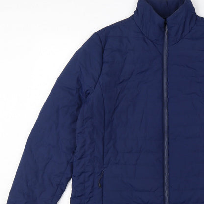Land's End Women’s Blue XL Quilted Puffer Jacket Full Zip