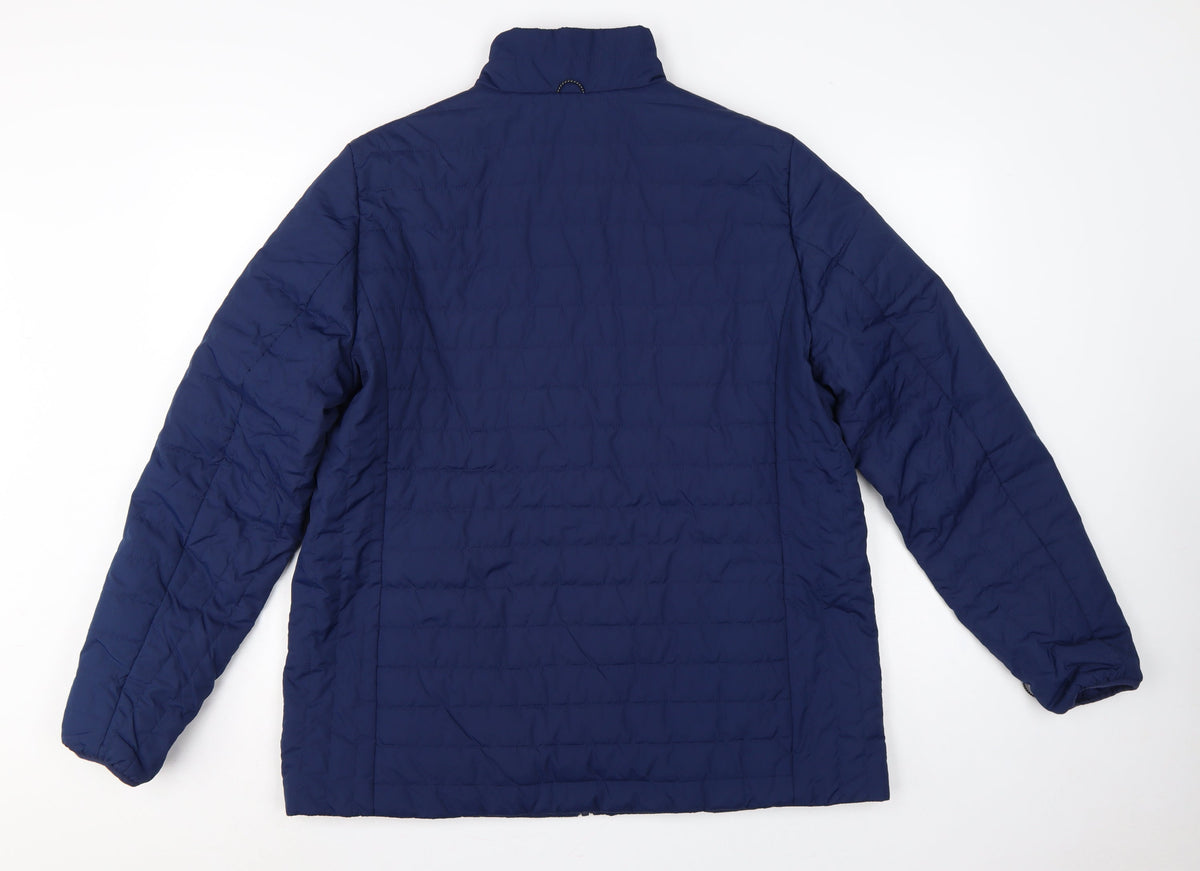 Land's End Women’s Blue XL Quilted Puffer Jacket Full Zip