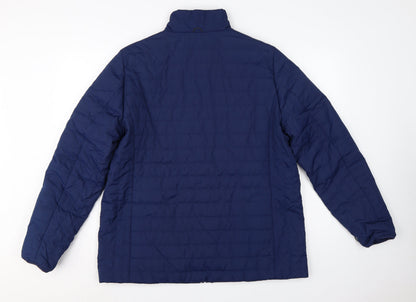 Land's End Women’s Blue XL Quilted Puffer Jacket Full Zip