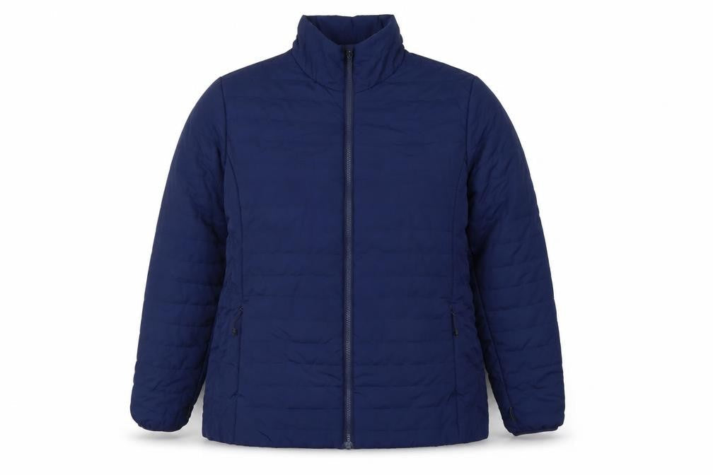 Land's End Women’s Blue XL Quilted Puffer Jacket Full Zip