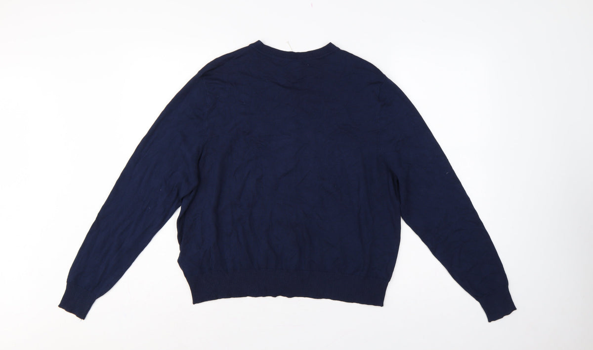 Marks & Spencer Women Navy Size 16 Button Up Knit Cardigan Long Sleeve