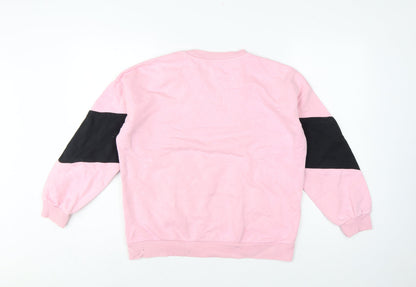 M&S Girls Pink 11-12 Years Pullover MLS Miami Colourblock Sweatshirt