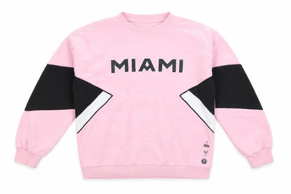 M&S Girls Pink 11-12 Years Pullover MLS Miami Colourblock Sweatshirt