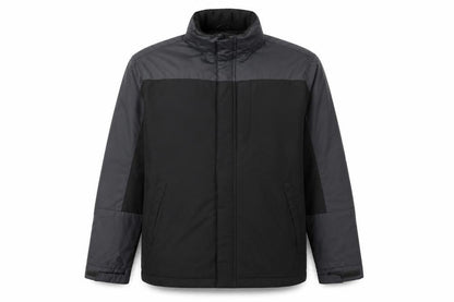 Greenwoods Men’s Black Grey Large Lined Full Zip Jacket Casual