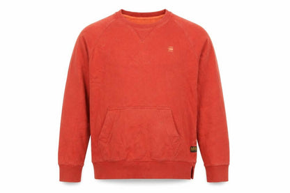 G-Star RAW Men’s Orange M Pullover Crew Neck Logo Sweatshirt
