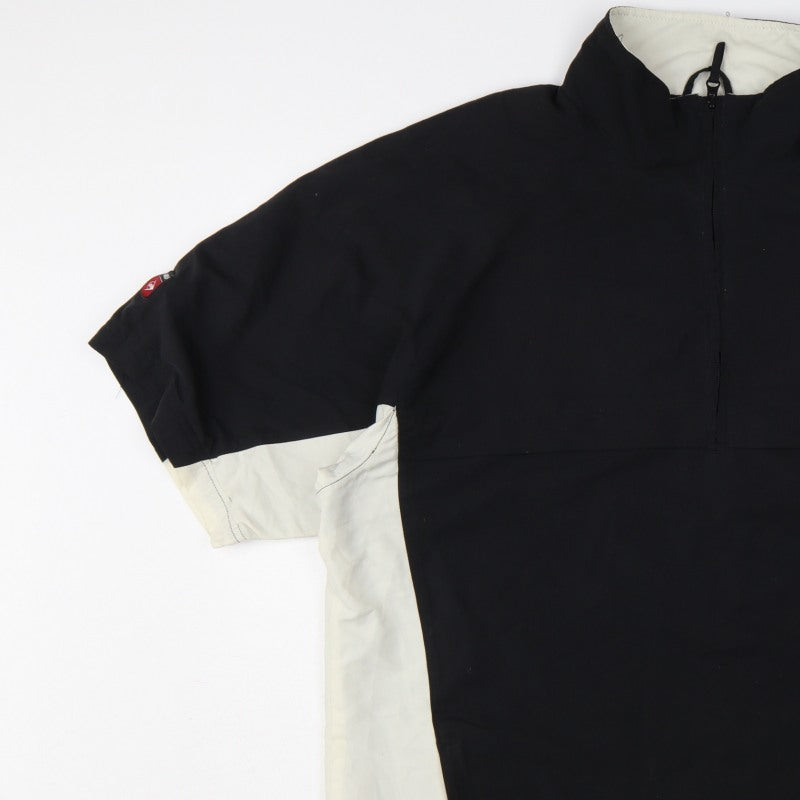 Dunlop Golf Men’s Black White XL Short Sleeve 1/2 Zip Windbreaker