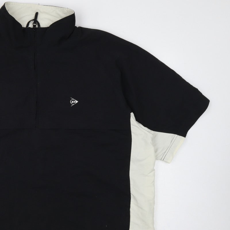 Dunlop Golf Men’s Black White XL Short Sleeve 1/2 Zip Windbreaker