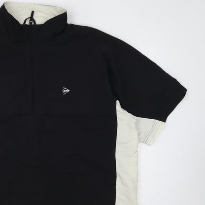 Dunlop Golf Men’s Black White XL Short Sleeve 1/2 Zip Windbreaker