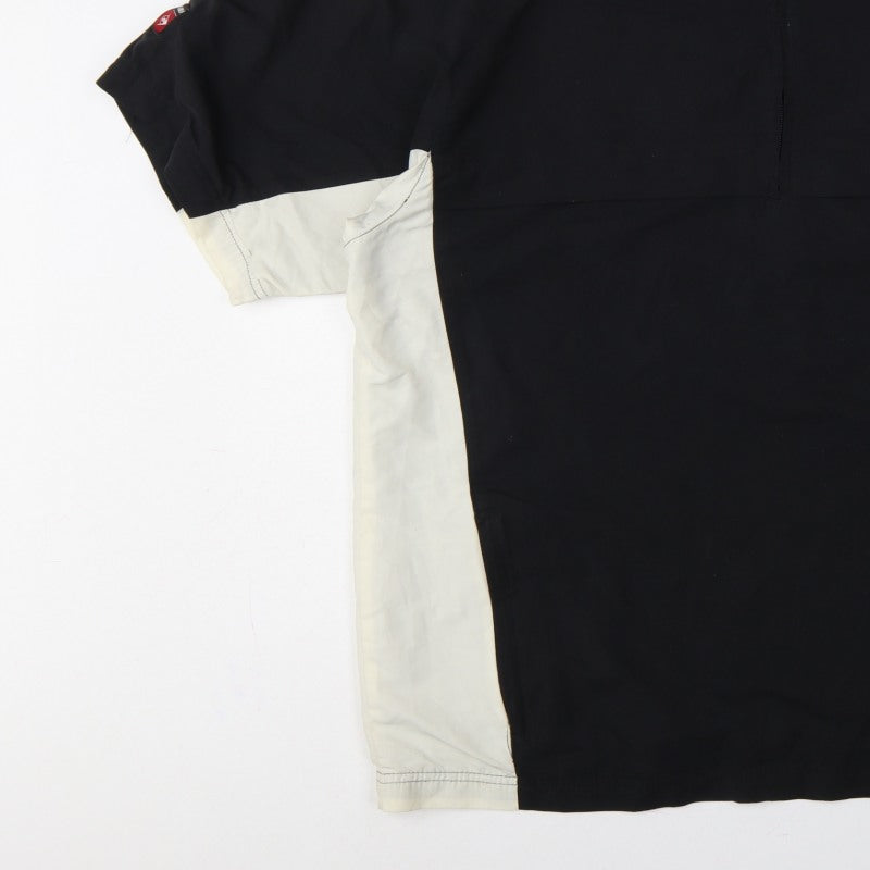 Dunlop Golf Men’s Black White XL Short Sleeve 1/2 Zip Windbreaker