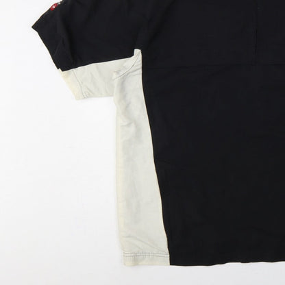 Dunlop Golf Men’s Black White XL Short Sleeve 1/2 Zip Windbreaker