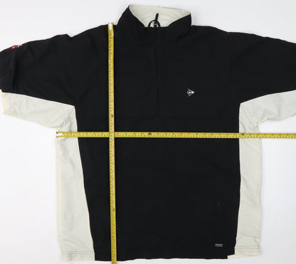 Dunlop Golf Men’s Black White XL Short Sleeve 1/2 Zip Windbreaker