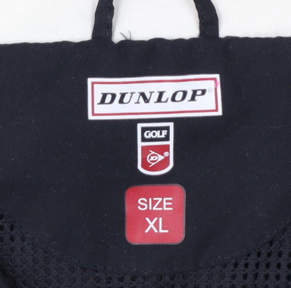 Dunlop Golf Men’s Black White XL Short Sleeve 1/2 Zip Windbreaker