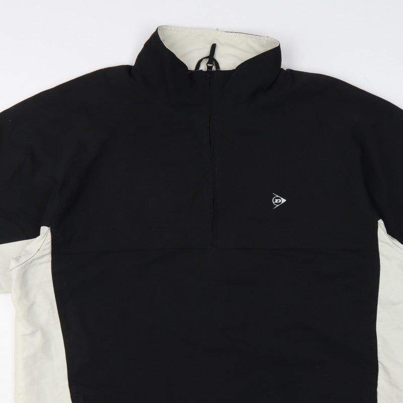 Dunlop Golf Men’s Black White XL Short Sleeve 1/2 Zip Windbreaker