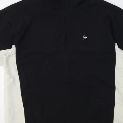 Dunlop Golf Men’s Black White XL Short Sleeve 1/2 Zip Windbreaker