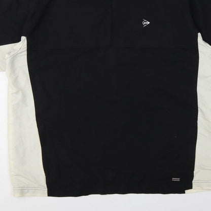 Dunlop Golf Men’s Black White XL Short Sleeve 1/2 Zip Windbreaker