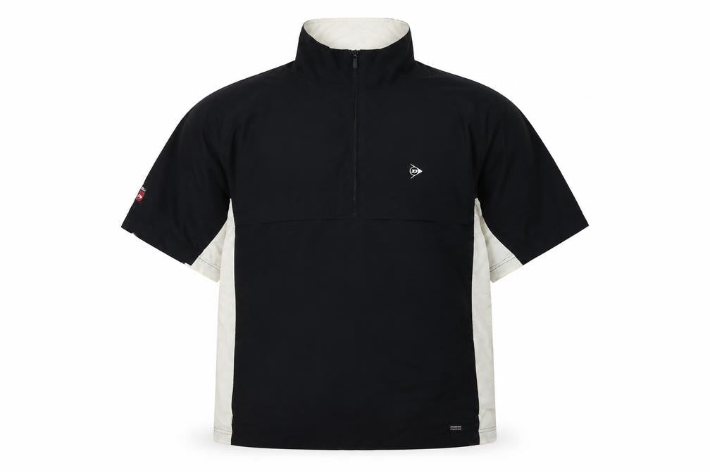 Dunlop Golf Men’s Black White XL Short Sleeve 1/2 Zip Windbreaker