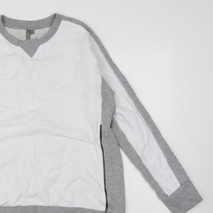Sweaty Betty Women's Grey White M Colourblock Zip Sweatshirt Pullover