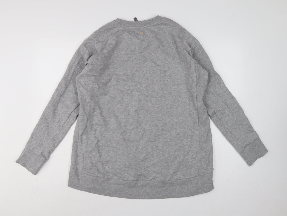 Sweaty Betty Women's Grey White M Colourblock Zip Sweatshirt Pullover