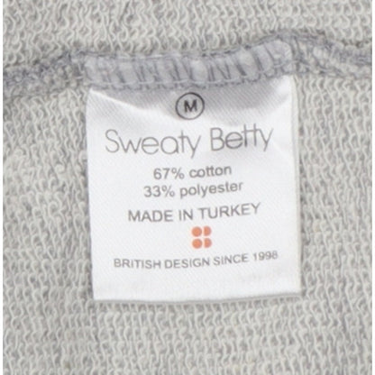 Sweaty Betty Women's Grey White M Colourblock Zip Sweatshirt Pullover