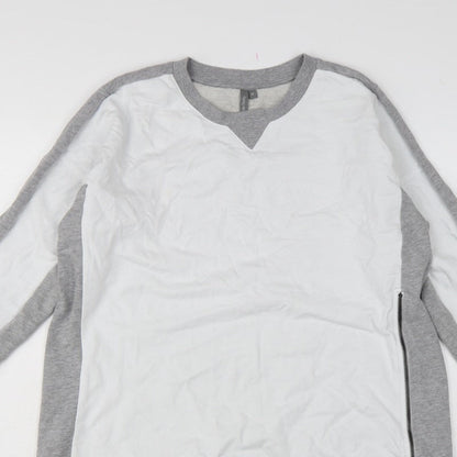 Sweaty Betty Women's Grey White M Colourblock Zip Sweatshirt Pullover