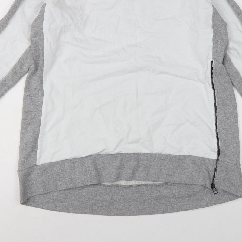 Sweaty Betty Women's Grey White M Colourblock Zip Sweatshirt Pullover