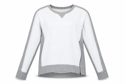 Sweaty Betty Women's Grey White M Colourblock Zip Sweatshirt Pullover