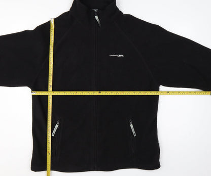 Trespass Men’s Black L Fleece Full Zip Outdoor Jacket Stand-Up Collar