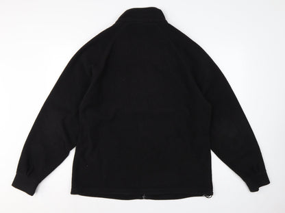 Trespass Men’s Black L Fleece Full Zip Outdoor Jacket Stand-Up Collar