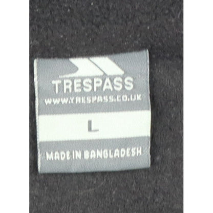 Trespass Men’s Black L Fleece Full Zip Outdoor Jacket Stand-Up Collar