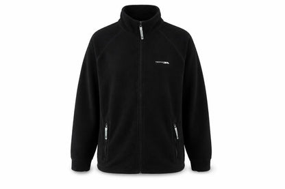 Trespass Men’s Black L Fleece Full Zip Outdoor Jacket Stand-Up Collar