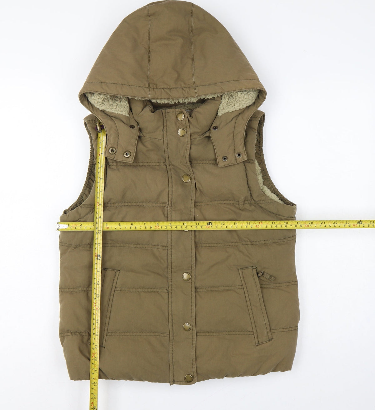 Boden Women’s Brown UK 8 Hooded Down Padded Puffer Gilet Waistcoat