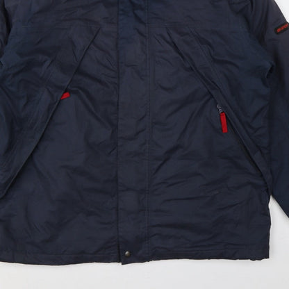 ES Sport Men’s Blue L Padded Parka Jacket Full Zip Outdoor