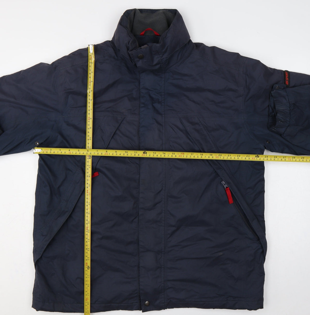 ES Sport Men’s Blue L Padded Parka Jacket Full Zip Outdoor
