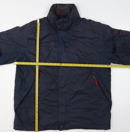 ES Sport Men’s Blue L Padded Parka Jacket Full Zip Outdoor
