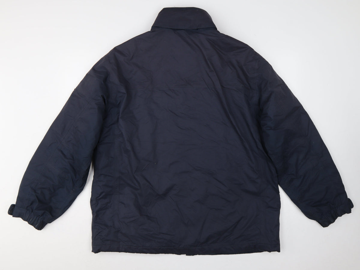 ES Sport Men’s Blue L Padded Parka Jacket Full Zip Outdoor