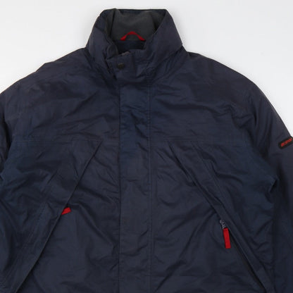 ES Sport Men’s Blue L Padded Parka Jacket Full Zip Outdoor