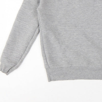 Zara Trafaluc Women Grey S Pullover Crew Neck Sweatshirt