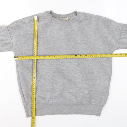 Zara Trafaluc Women Grey S Pullover Crew Neck Sweatshirt