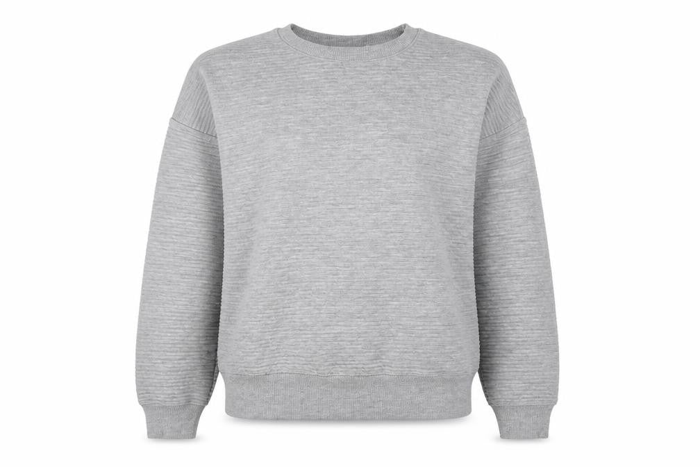 Zara Trafaluc Women Grey S Pullover Crew Neck Sweatshirt