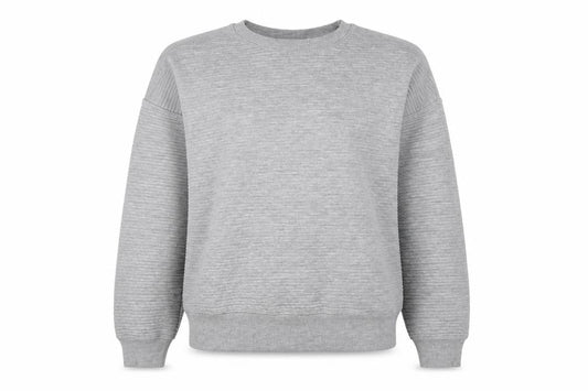 Zara Trafaluc Women Grey S Pullover Crew Neck Sweatshirt