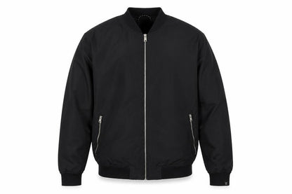 Pull&Bear Men’s Black L Bomber Jacket Full Zip Lined