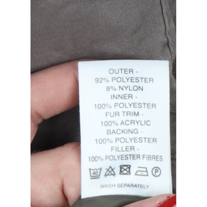 Eastex Women’s Brown UK 14 Padded Collared Button Jacket