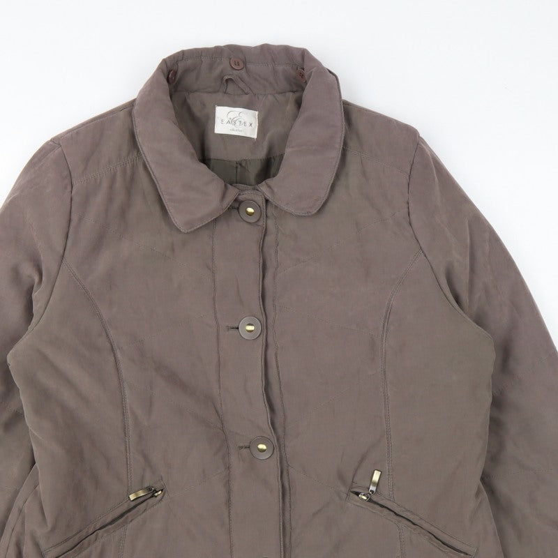 Eastex Women’s Brown UK 14 Padded Collared Button Jacket