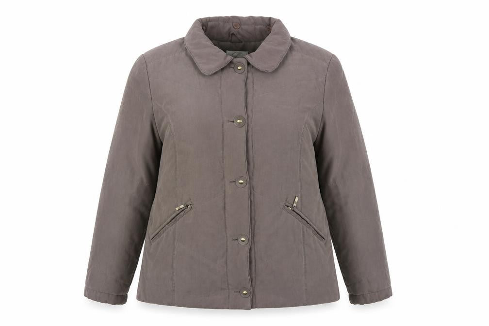 Eastex Women’s Brown UK 14 Padded Collared Button Jacket