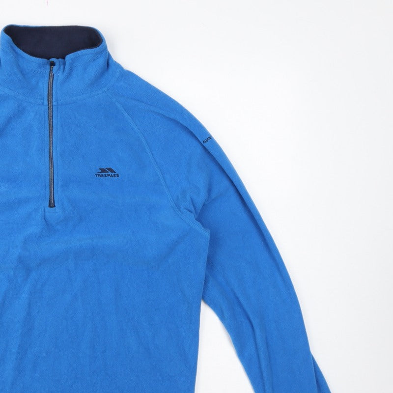 Trespass Men's Blue S 1/4 Zip Fleece Pullover Sweatshirt
