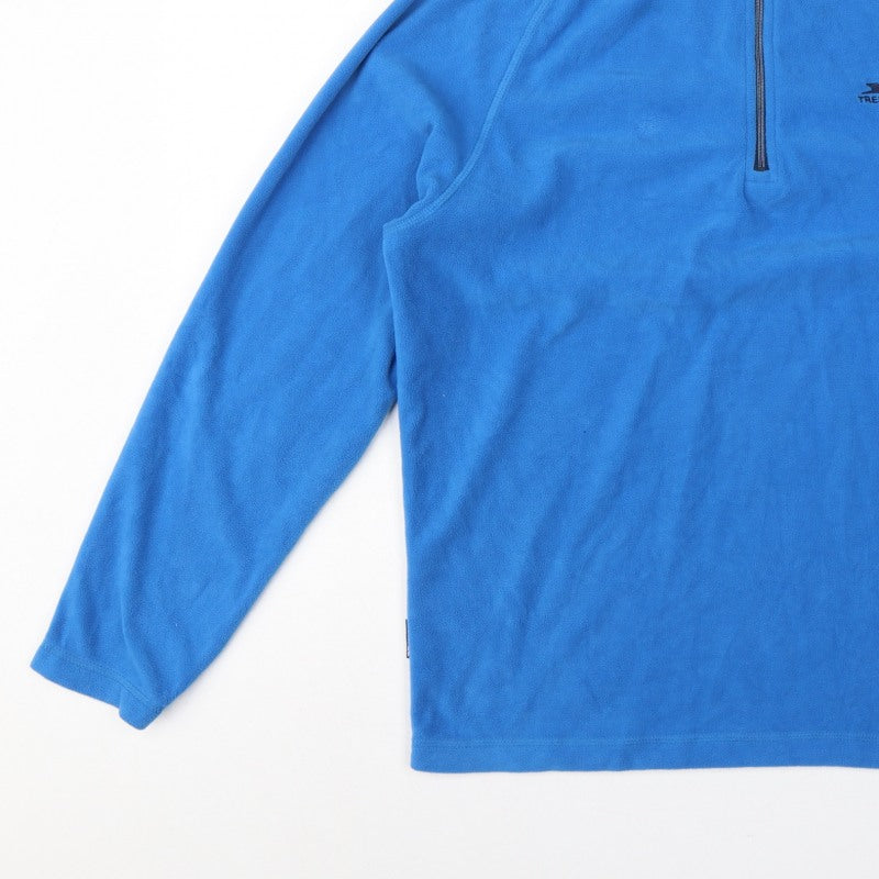 Trespass Men's Blue S 1/4 Zip Fleece Pullover Sweatshirt
