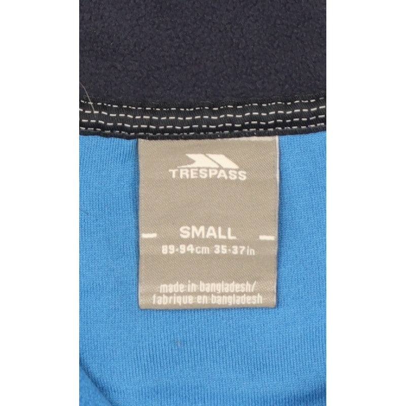 Trespass Men's Blue S 1/4 Zip Fleece Pullover Sweatshirt