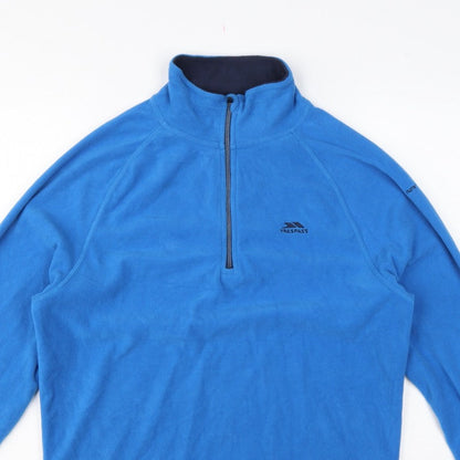 Trespass Men's Blue S 1/4 Zip Fleece Pullover Sweatshirt