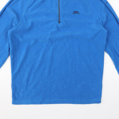 Trespass Men's Blue S 1/4 Zip Fleece Pullover Sweatshirt