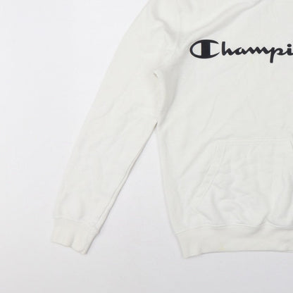 Champion Men’s Ivory XS Pullover Logo Hoodie Hooded Fleece